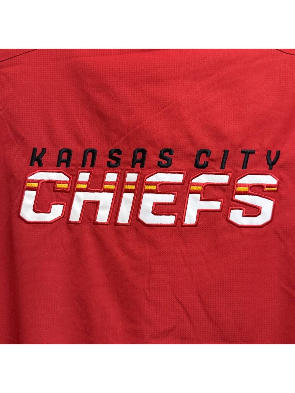 Kansas City Chiefs Reebok NFL On Field Fleece Lined Jacket Mens Large Red - Picture 8 of 9
